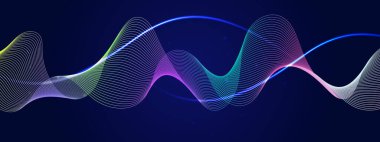 Canlı Arkaplanda Soyut Renkli Dalga