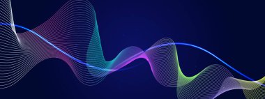 Arkaplanda Canlı Soyut Işık Dalgaları