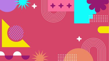 Geometrik arka plan şekilleri ile