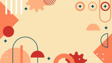 Kalın Renkler ve Şekillerle Canlı Soyut Geometrik Arkaplan