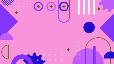 Renkli şekilli soyut geometrik desen arkaplanı