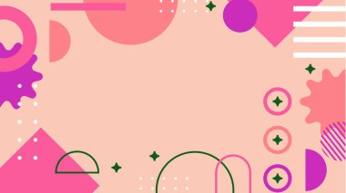 Canlı Geometrik Soyut Arkaplan. Dinamik Soyut Arkaplan Şekilleri Renkli Şekiller halinde. Modern, oyuncu bir estetik gerektiren Tasarım Projeleri için mükemmel.