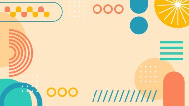 Geometrik Desenler ile Renkli Soyut Şekiller Arkaplanı