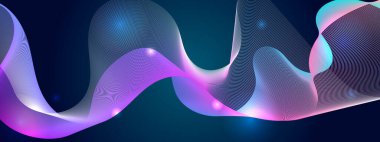 Zengin Bir Arkaplanda Canlı Soyut Dalga Tasarımı, Dinamik ve Fütürist Bir His Oluşturma, Dijital Sanat, Arkaplan ve Yaratıcı Projeler İçin Mükemmel