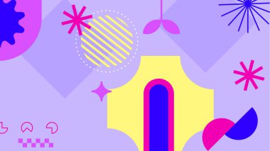 Geometrik arka plan şekilleri ile