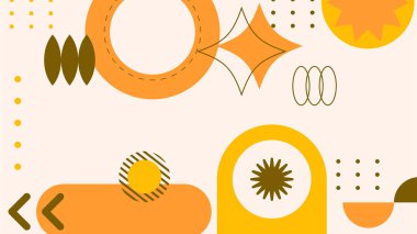 Renkli şekilli soyut geometrik desen arkaplanı