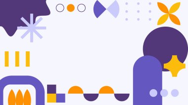 Kalın Renkli Modern Soyut Geometrik Arkaplan