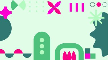 Geometrik arka plan şekilleri ile