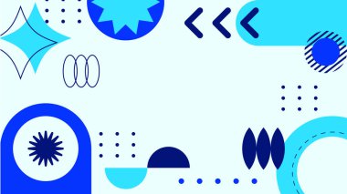 Kalın Renkler ve Şekillerle Canlı Soyut Geometrik Arkaplan