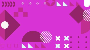 Renkli şekilli soyut geometrik desen arkaplanı