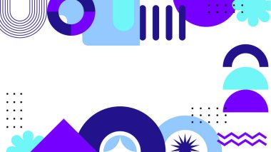 Geometrik Şekiller ve Desenler ile Renkli Soyut Arkaplan