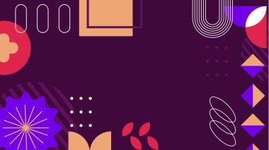 Canlı Renkler ve Şekillerle Geometrik Soyut Desen. Kalın Geometrik Şekiller ve Canlı Renkler içeren canlı bir Soyut Desen