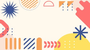 Canlı Geometrik Soyut Arkaplan. Dinamik Soyut Arkaplan Şekilleri Renkli Şekiller halinde. Modern, oyuncu bir estetik gerektiren Tasarım Projeleri için mükemmel.