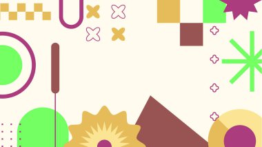 Şekil Desenleriyle Soyut Geometrik Arkaplan