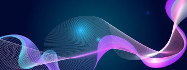 Renkli Soyut Dalga Arkaplan Modern Teknolojisi