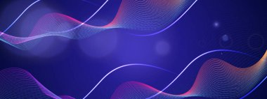 Karanlık Arkaplanda Soyut Renkli Dalga Deseni