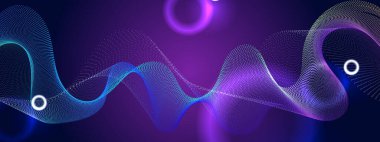 Akan Neon girdapları ve parıltıları olan soyut bir arkaplan. Yaratıcı ve Teknolojik Temalar İçin Mükemmel