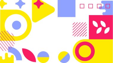 Sıcak Renkli Tonlardaki Soyut Geometrik Desen