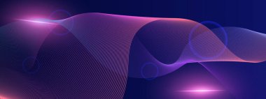 Aydınlık Efektli Karanlık Arkaplanda Soyut Gradyan Dalgası