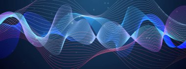 Arkaplanda Canlı Soyut Işık Dalgaları