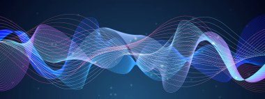 Canlı Arkaplanda Soyut Renkli Dalga