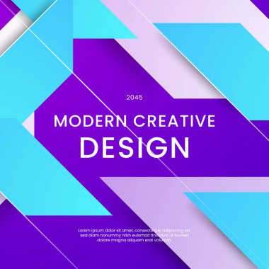 Mavi Beyaz ve Mor Mor Mor Mor Renkli Zarif Geometrik Arkaplan Posta, Arkaplan, Banner, Ad, Promo, Davetiye, Etc