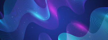 Soyut Renkli Dalga Tasarımı Arkaplanı. Yaratıcı Projeler ve Dijital Temalar İçin Mükemmel