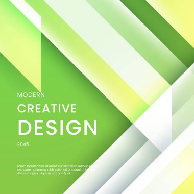 Yeşil Beyaz ve Sarı Modern Soyut Arkaplan Posta, Arkaplan, Banner, Ad, Promo, Davetiye, Etc