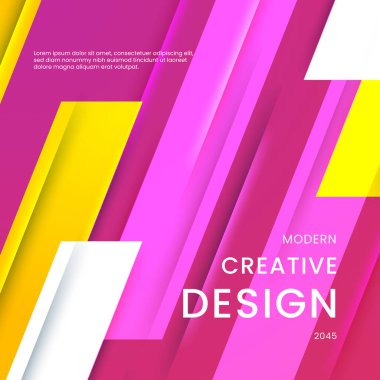 Posta, Arkaplan, Banner, Ad, Promo, Davetiye, Etc için Pembe Beyaz ve Sarı Arkaplan Minimalist Gradyan Biçimi