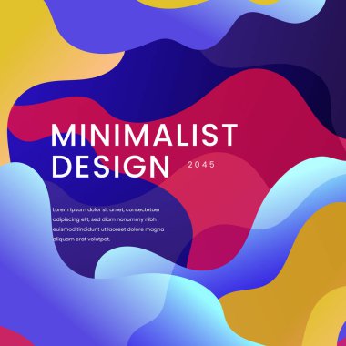 Mavi Kırmızı ve Sarı Gradyan Soyut Şekiller Posta, Arkaplan, Banner, Ad, Promo, Davetiye, Etc için İdeal