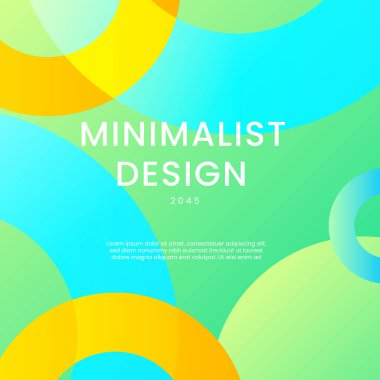 Mavi Yeşil ve Sarı Gradyan Geometrik Şekiller Arkaplanı. Posta, Arkaplan, Banner, Ad, Promo, Davetiye, Etc İçin İdeal