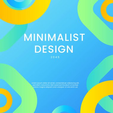 Mavi Yeşil ve Sarı Şık Geometrik Arkaplan Posta, Arkaplan, Banner, Ad, Promo, Davetiye, Etc