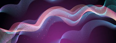 Modern Arkaplanda Soyut Dalga Şablonu Gradyan Renkleri. Modern tasarımlar, teknoloji temaları veya yaratıcı projeler için ideal