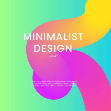 Yeşil Sarı ve Mor Arkaplan Minimalist Gradyan Biçimi Posta, Arkaplan, Banner, Ad, Promo, Davetiye, Etc