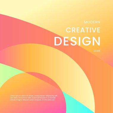 Orange ve Green Gradient Modern Tasarım Posta, Arkaplan, Banner, Ad, Promo, Davetiye, Etc