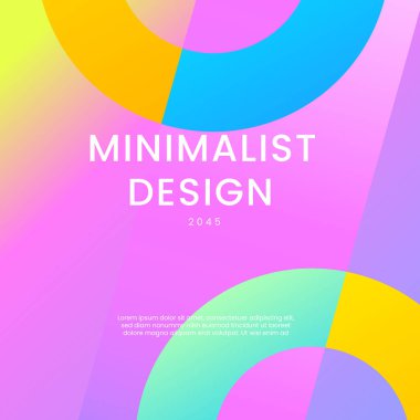 Pembe Mavi ve Sarı Gradyan Geometrik Şekiller Arkaplanı. Posta, Arkaplan, Banner, Ad, Promo, Davetiye, Etc İçin İdeal