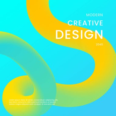 Mavi Yeşil ve Sarı Gradyan Modern Tasarım Posta, Arkaplan, Banner, Ad, Promo, Davetiye, Etc