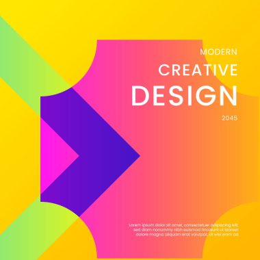 Renkli Gradyan Soyut Şekilleri Posta, Arkaplan, Sancak, Ad, Promo, Davetiye, Etc için İdeal