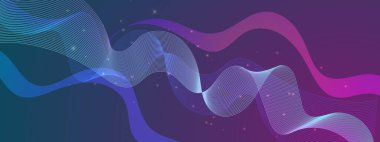 Renkli Soyut Dalga Arkaplan Modern Teknolojisi