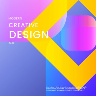 Mavi Sarı ve Pembe Geometrik Arkaplan Gradyanlar Posta, Arkaplan, Banner, Ad, Promo, Davetiye, Etc