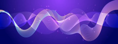 Karanlık Arkaplanda Soyut Renkli Dalga Deseni