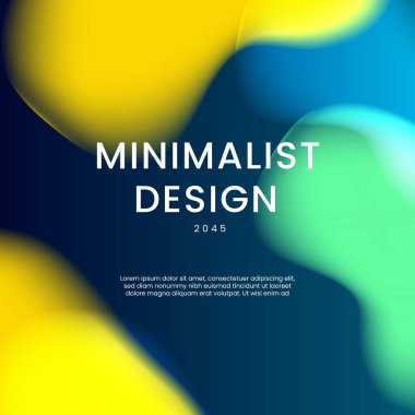 Mavi Yeşil ve Sarı Modern Soyut Arkaplan Posta, Arkaplan, Banner, Ad, Promo, Davetiye, Etc