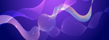 Arkaplanda Canlı Soyut Işık Dalgaları