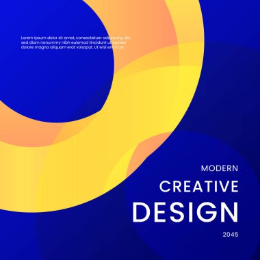 Mavi ve Sarı Gradyan Soyut Şekiller Posta, Arkaplan, Banner, Ad, Promo, Davetiye, Etc için İdeal