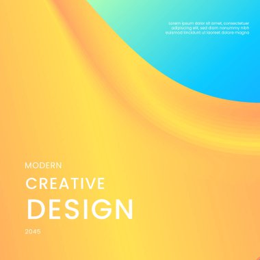 Sarı ve Mavi Gradyan Modern Tasarım Posta, Arkaplan, Banner, Ad, Promo, Davetiye, Etc