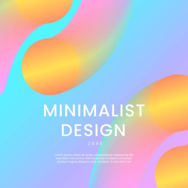 Turuncu Mavi ve Pembe Gradyan Geometrik Şekiller Arkaplanı. Posta, Arkaplan, Banner, Ad, Promo, Davetiye, Etc İçin İdeal