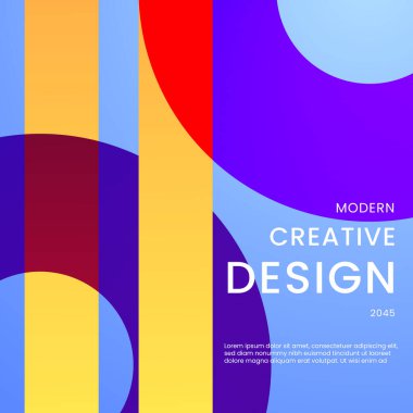 Sarı Mavi ve Mor Gradyan Geometrik Şekiller Arkaplanı. Posta, Arkaplan, Banner, Ad, Promo, Davetiye, Etc İçin İdeal