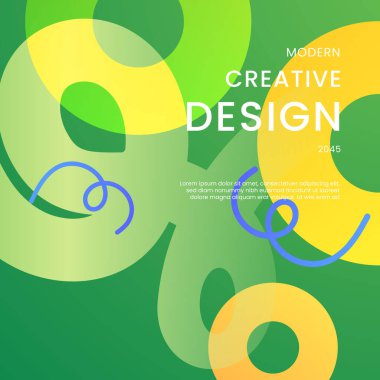 Yeşil Sarı ve Mavi Soyut Modern Arkaplan Posta, Arkaplan, Banner, Ad, Promo, Davetiye, Etc