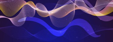 Aydınlık Efektli Karanlık Arkaplanda Soyut Gradyan Dalgası