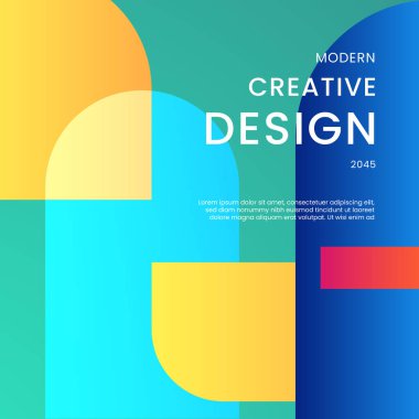 Mavi Sarı ve Yeşil Arkaplan Minimalist Gradyan Biçimi Posta, Arkaplan, Banner, Ad, Promo, Davetiye, Etc